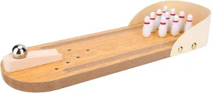 Mini Bowling Set, Adjustable Angle Ball 1 Set Wooden Desktop Toy for Kids for Home and Office Fun