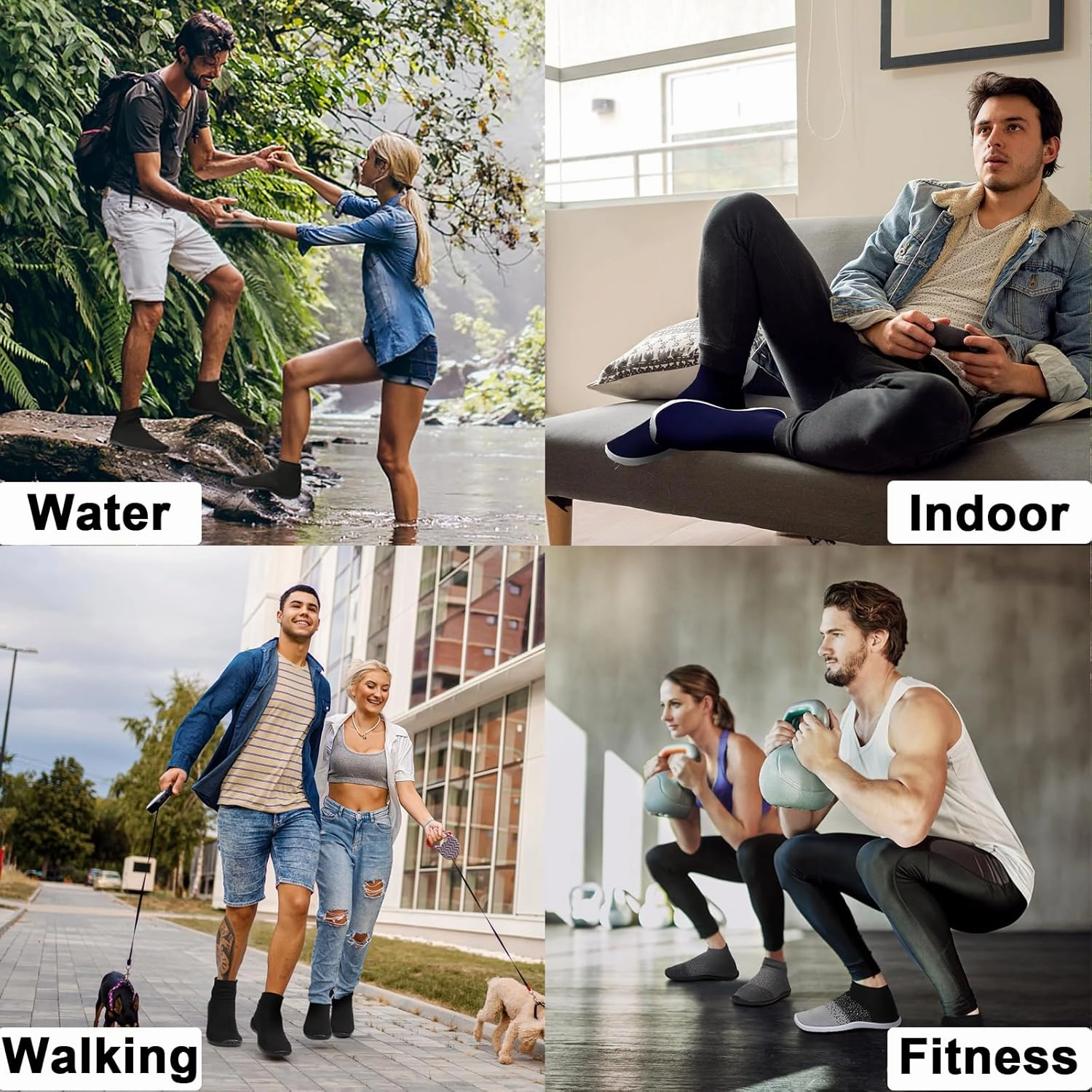Minimalist Barefoot Sock Shoes for Women Men with Multi Purpose & Ultra Portable & Non Slip Sole