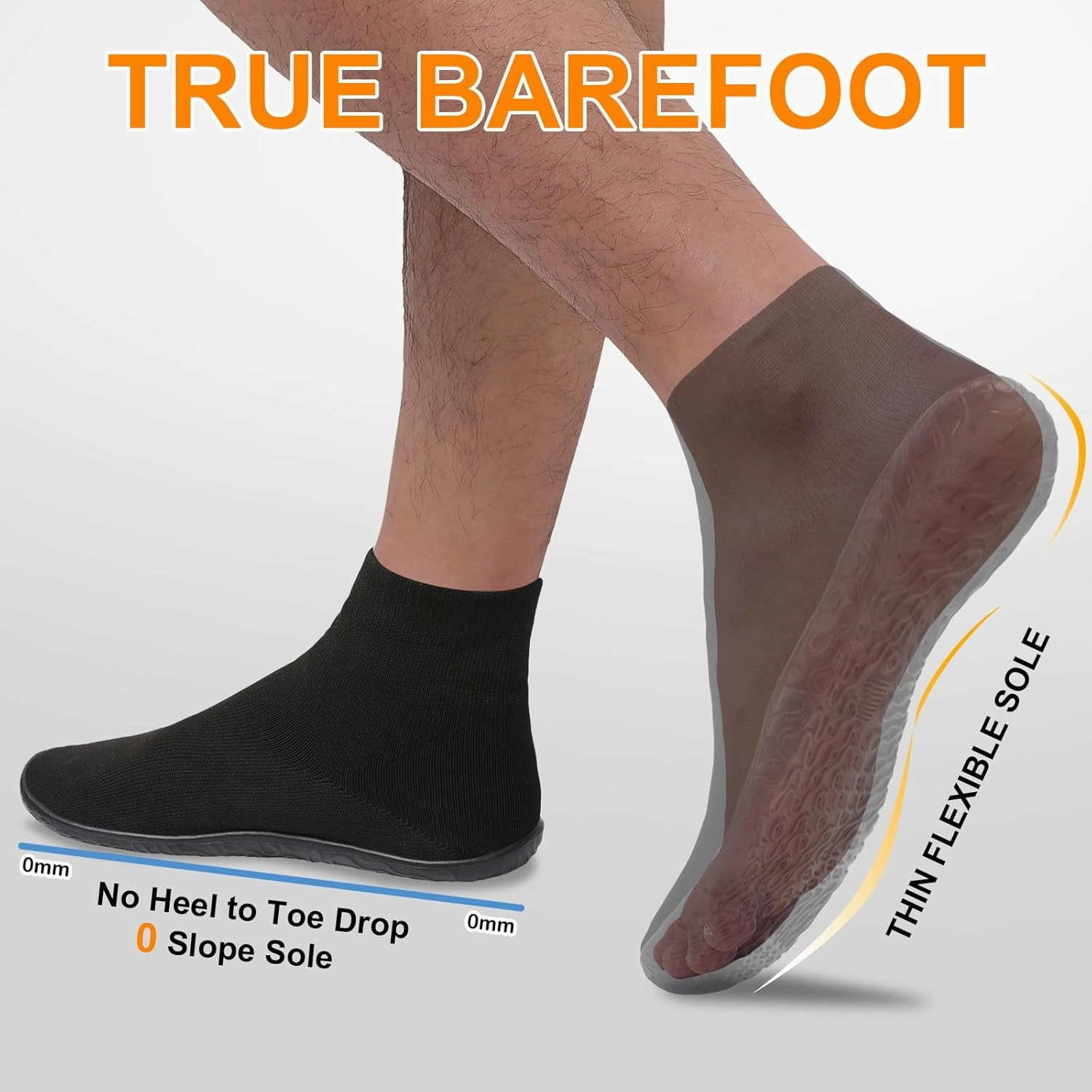 Minimalist Barefoot Sock Shoes for Women Men with Multi Purpose & Ultra Portable & Non Slip Sole