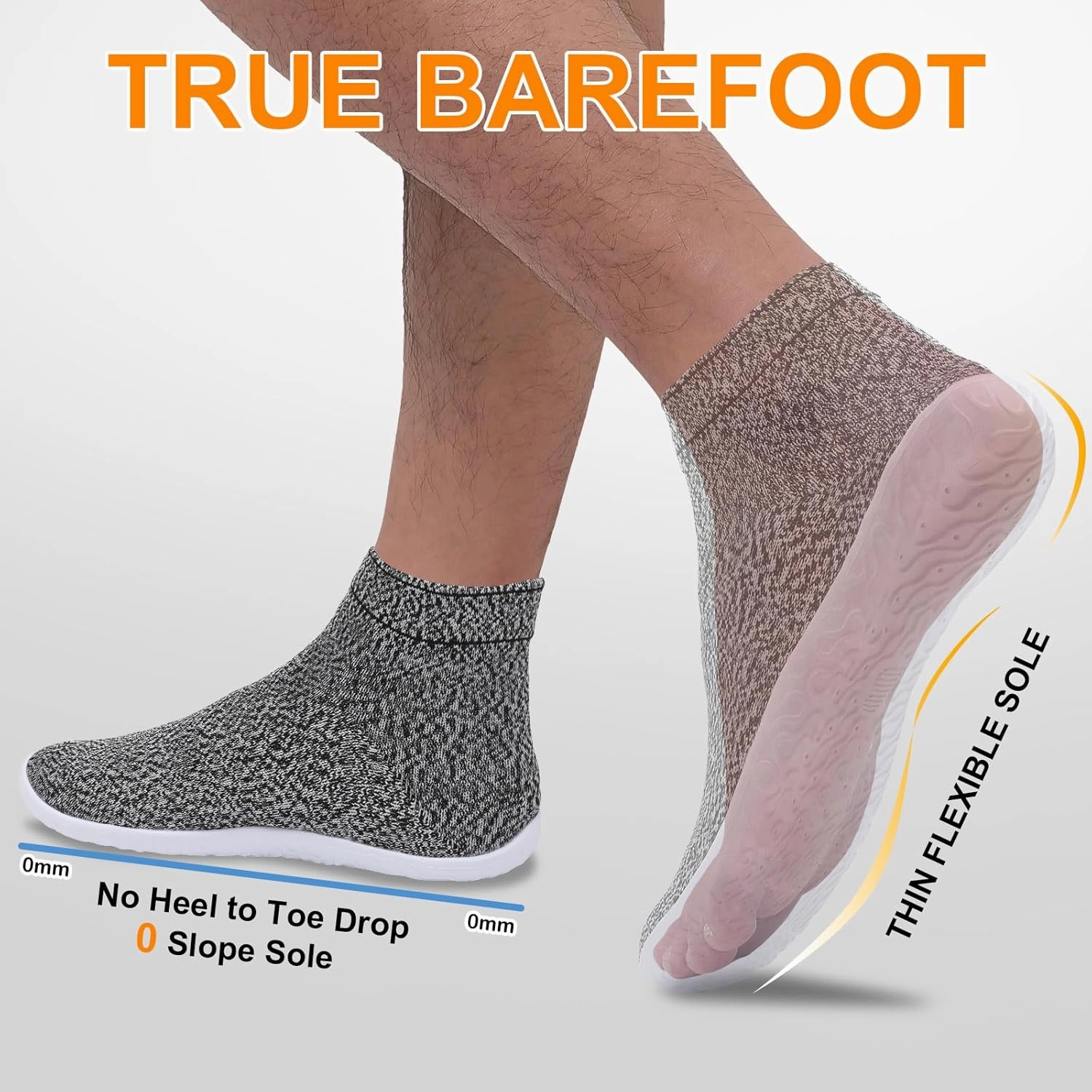 Minimalist Barefoot Sock Shoes for Women Men with Multi Purpose & Ultra Portable & Non Slip Sole