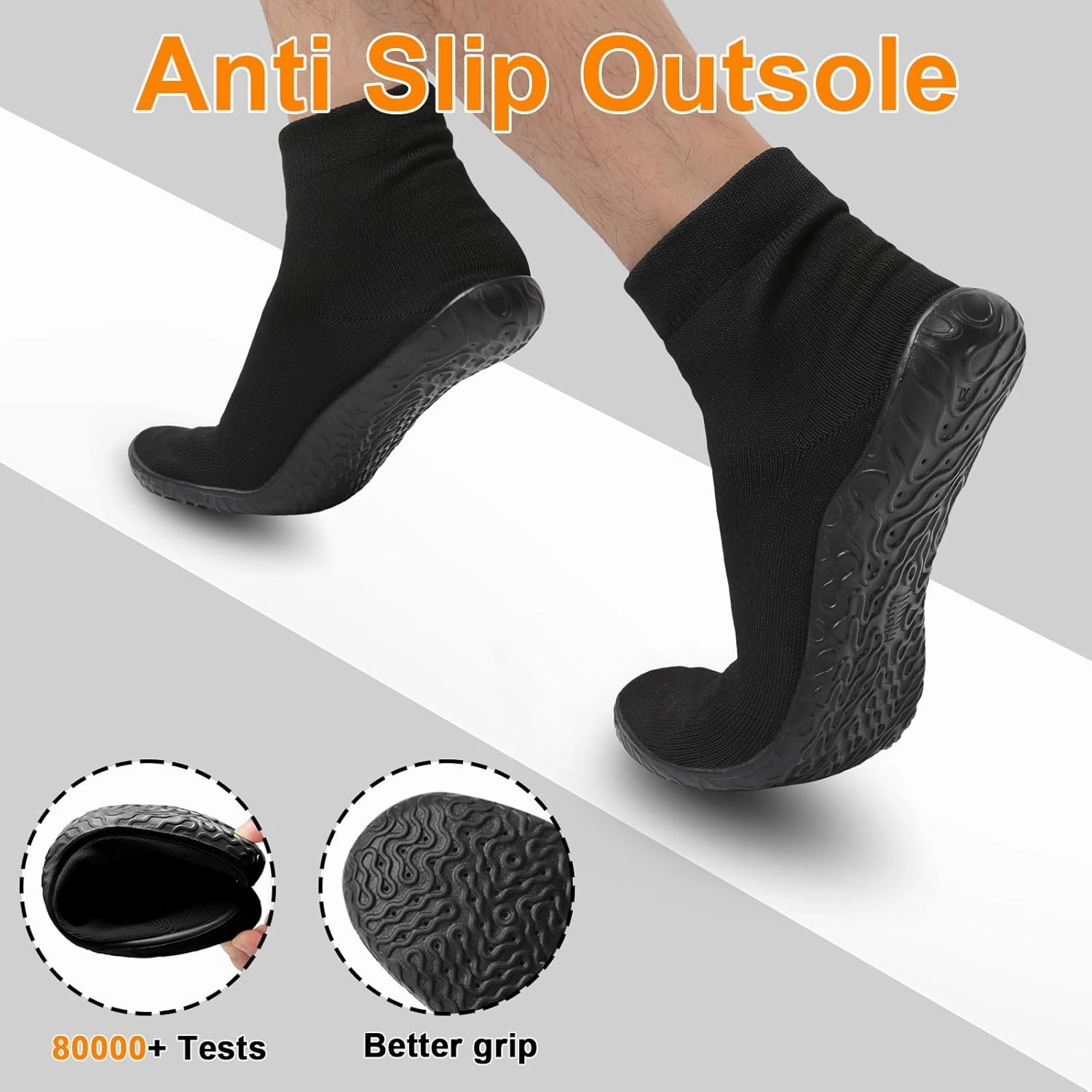 Minimalist Barefoot Sock Shoes for Women Men with Multi Purpose & Ultra Portable & Non Slip Sole
