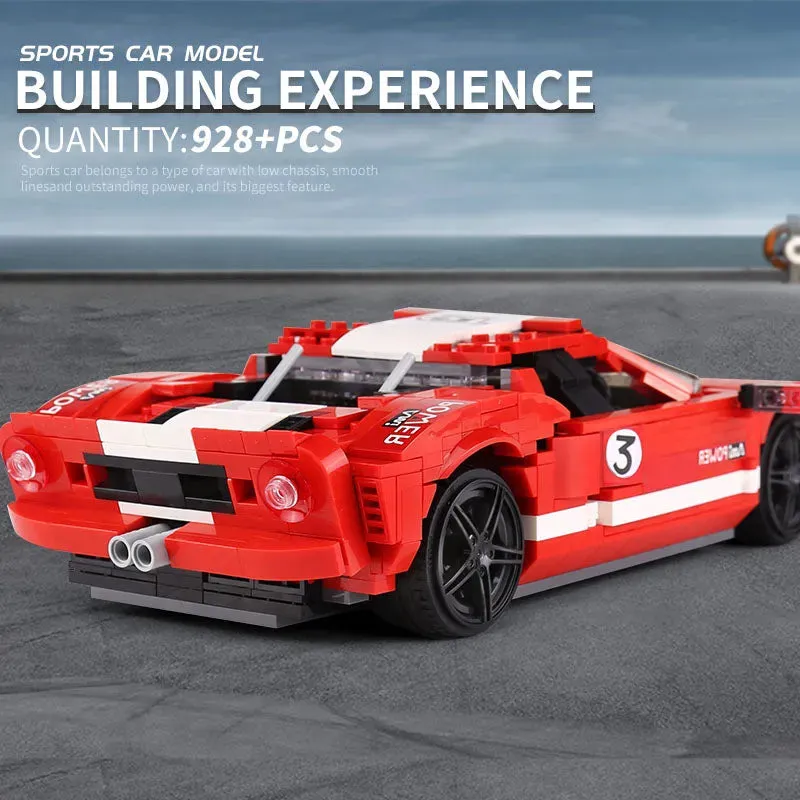 MOC 2005 Ford GT Racing Sports Car Bricks Toys 10001