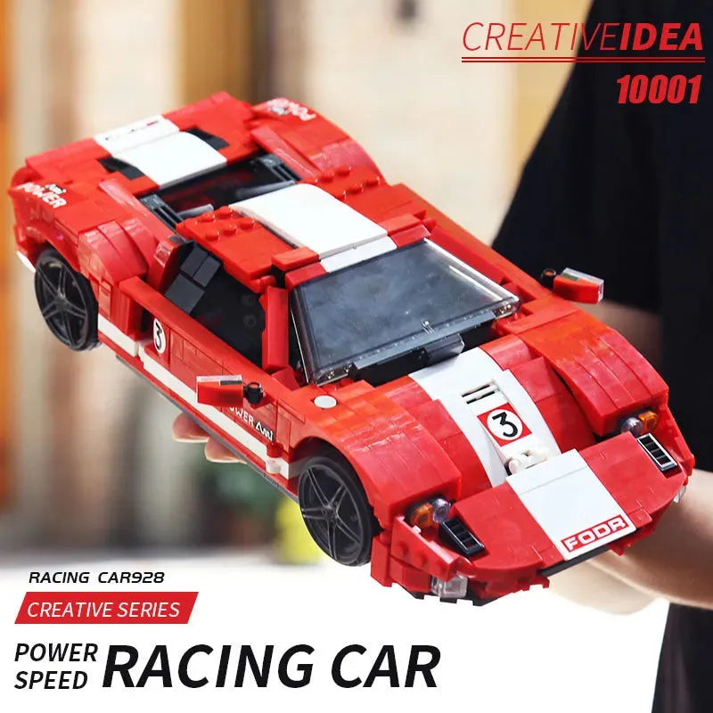 MOC 2005 Ford GT Racing Sports Car Bricks Toys 10001