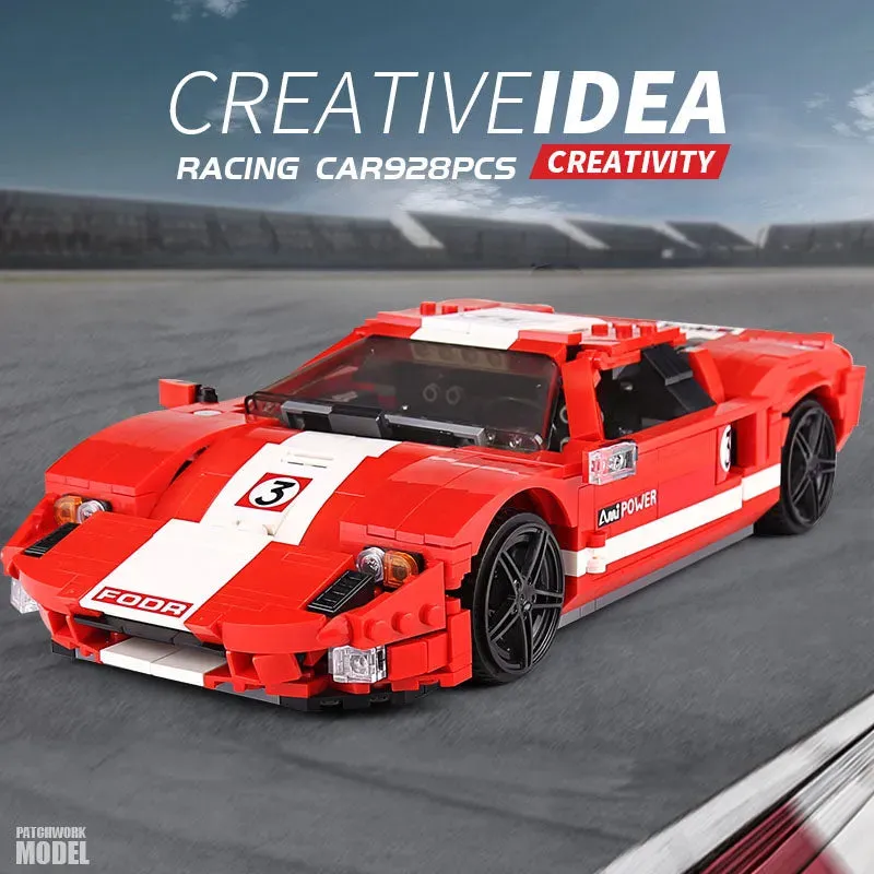 MOC 2005 Ford GT Racing Sports Car Bricks Toys 10001