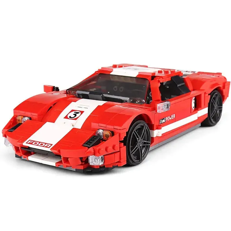 MOC 2005 Ford GT Racing Sports Car Bricks Toys 10001