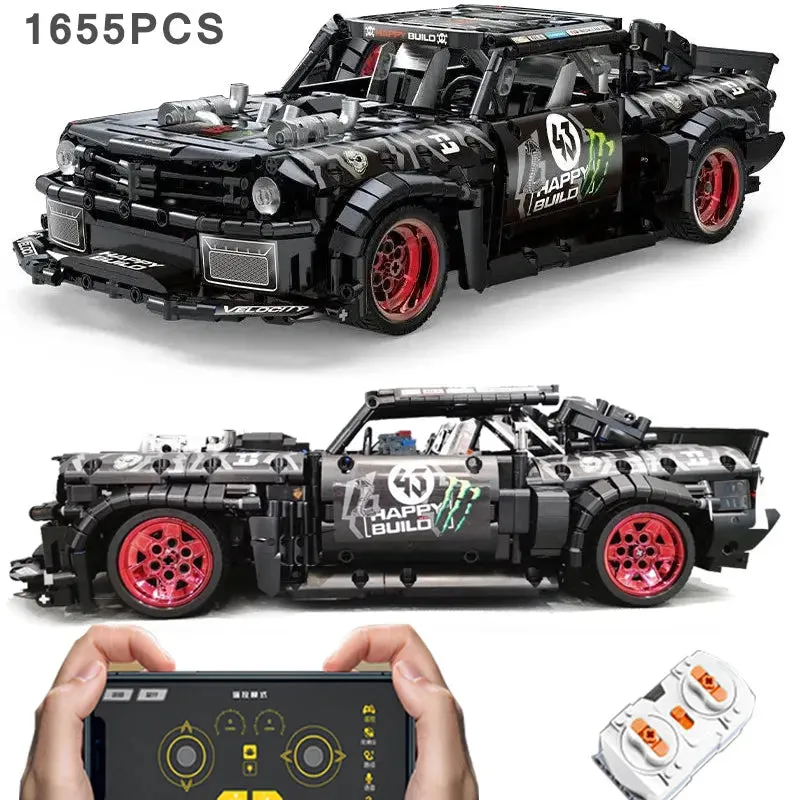 MOC Mustang Hoonicorn V2 Classic Racing Car Bricks Toy QC005