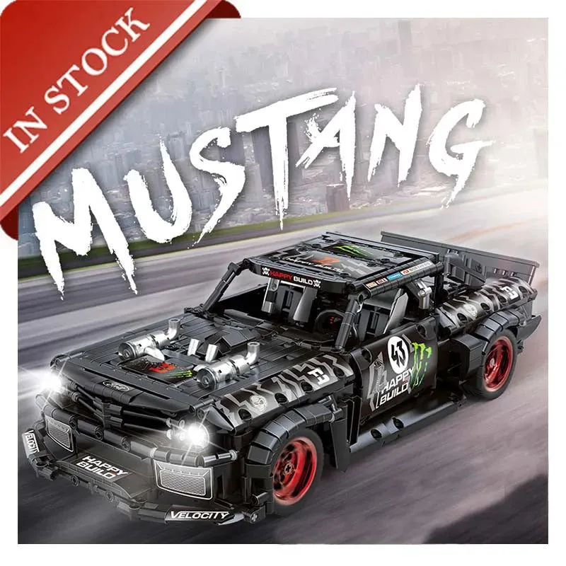 MOC Mustang Hoonicorn V2 Classic Racing Car Bricks Toy QC005