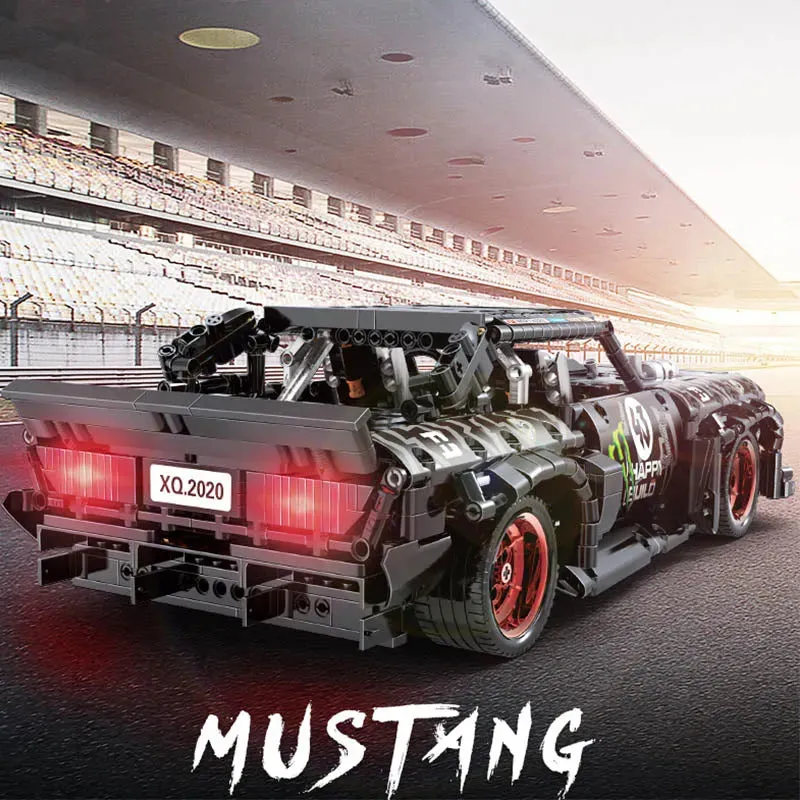 MOC Mustang Hoonicorn V2 Classic Racing Car Bricks Toy QC005