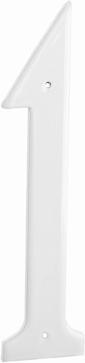 Montague Metal Products CSHN-4-1-W Aluminum House Number 1 Outdoor Plaque, Small, White