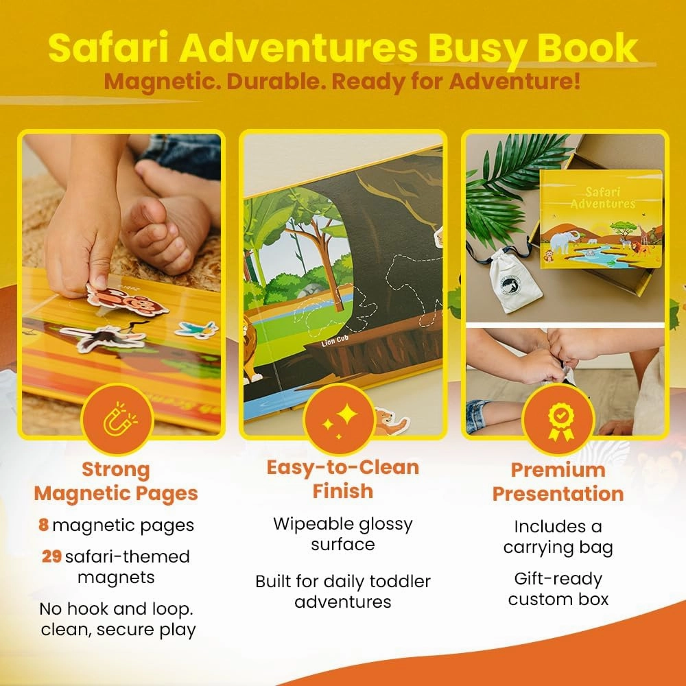 Montessori Preschool Busy Book for Toddlers 3-5 Years Old Educational Learning Quiet Activity Books Sensory Board Educational Activities Gifts for 3 Year Old Boys Birthday Gifts for Kids Ages 2-4