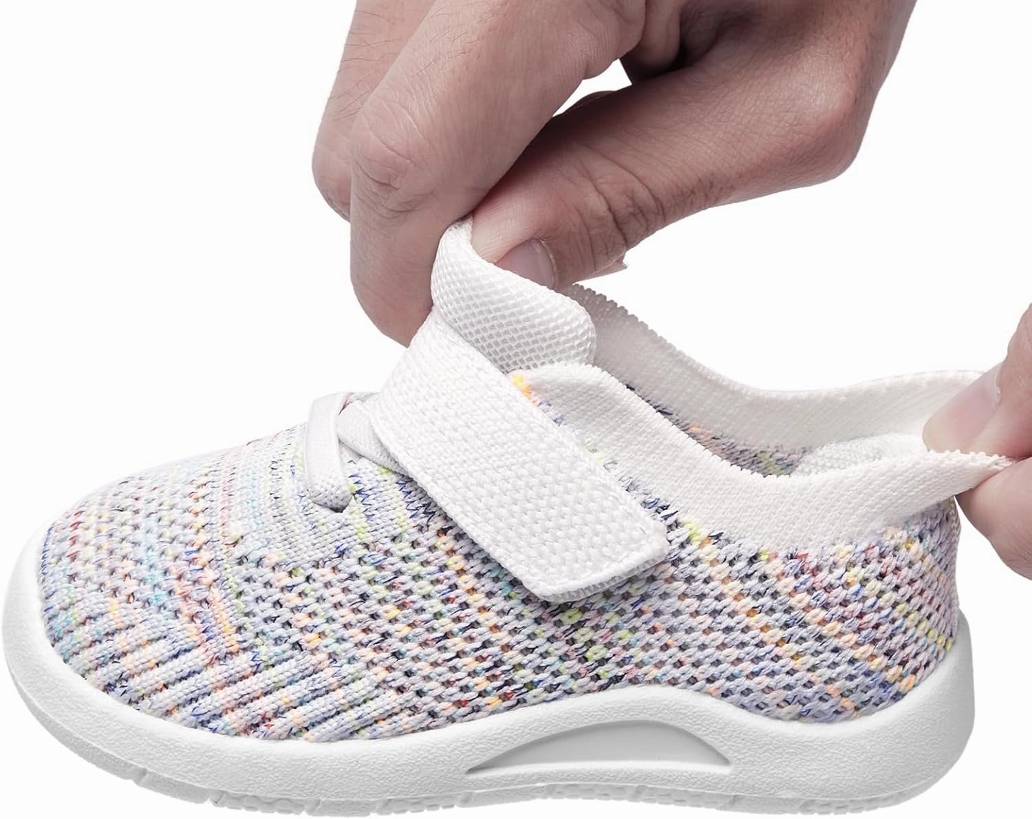 MORENDL Toddler Sneakers Baby Non-Slip Lightweight Breathable Barefoot Shoes Infant Tennis Walking Shoes