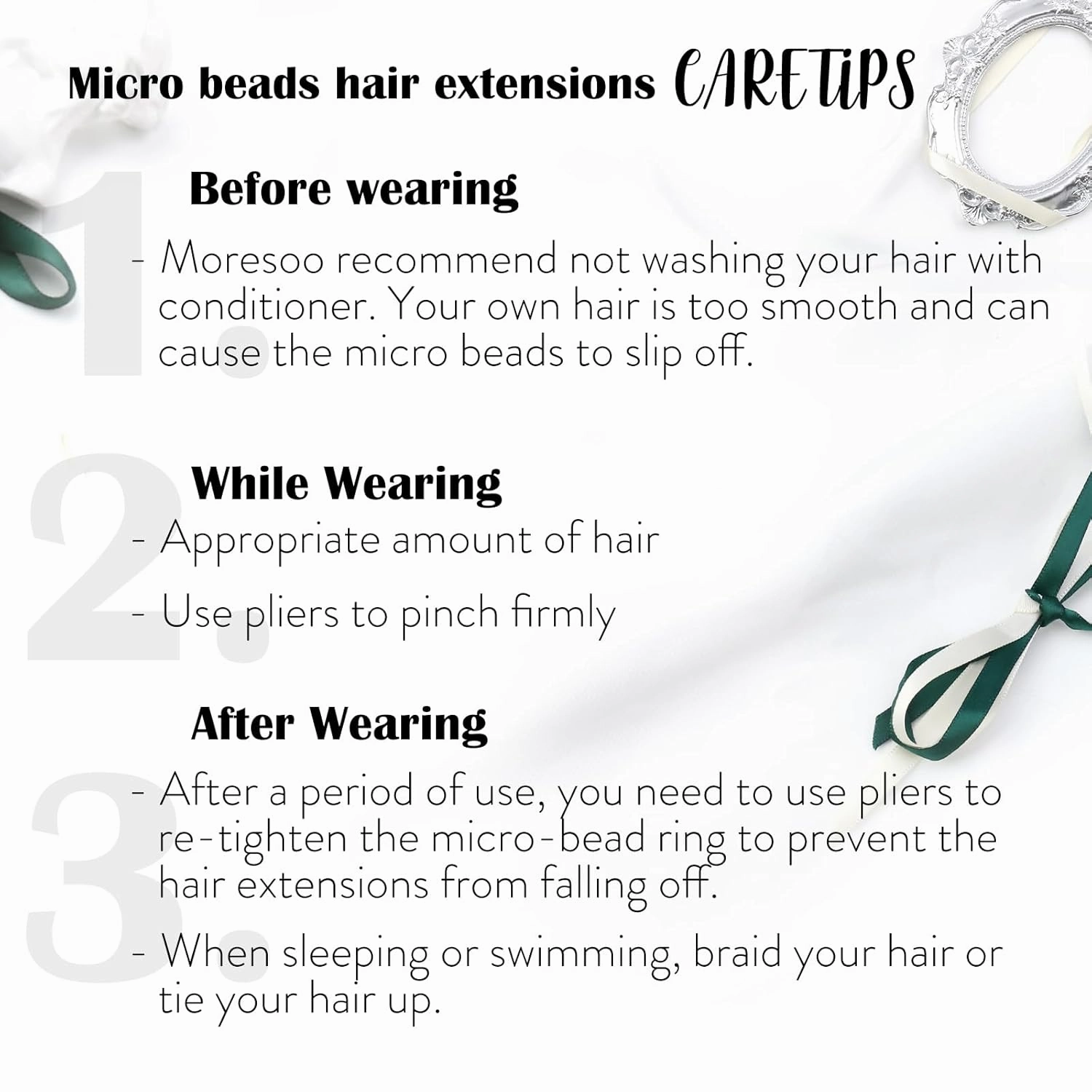 Moresoo Micro Link Hair Extensions Human Hair Jet Black Micro Loop Hair Extensions Human Hair Black Hair Extensions Microlink Hair Extensions Micro Beads For Extensions Jet Black 50G/50S #1 22In