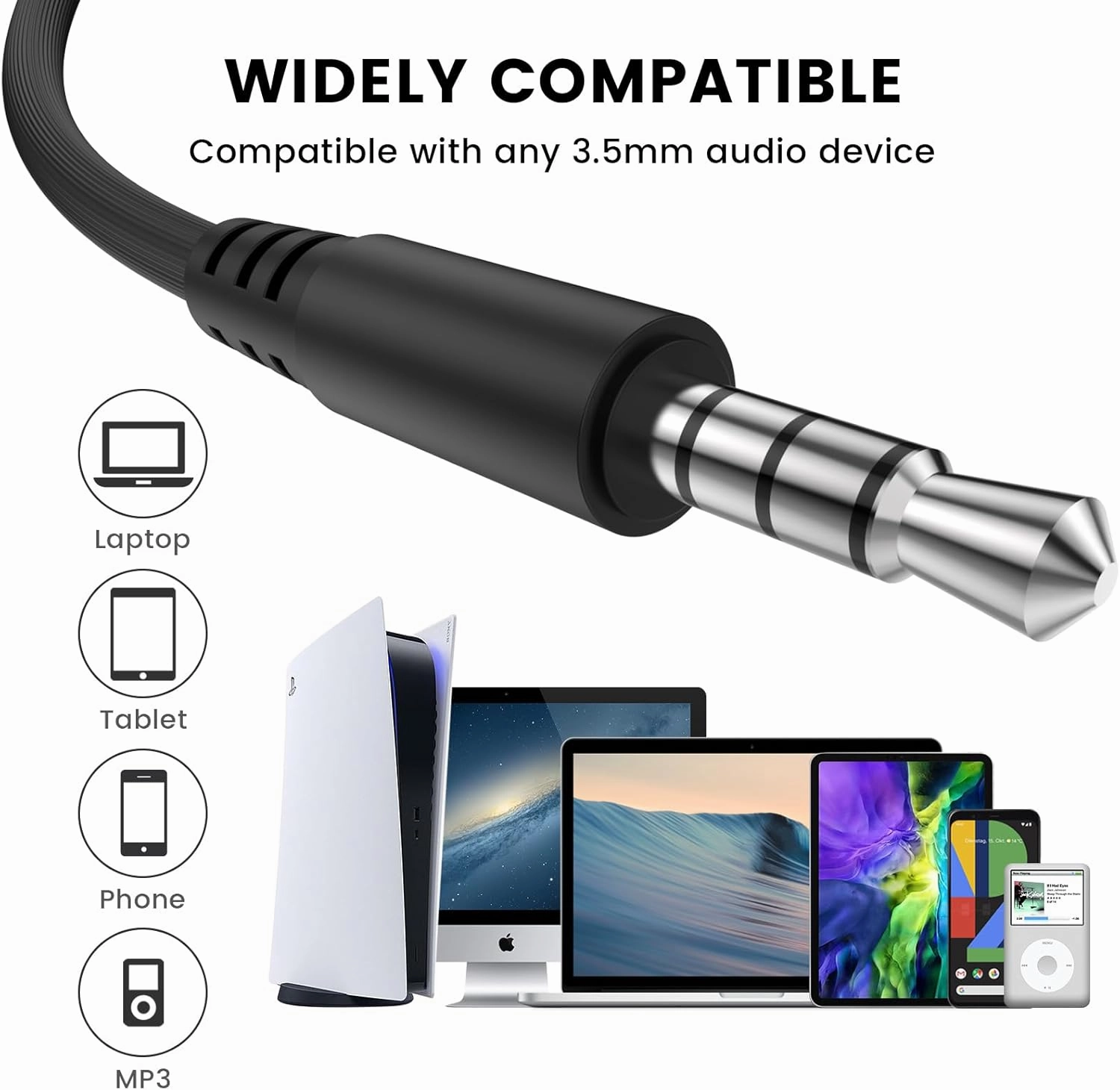 MOSWAG Wired Earbuds with Microphone, 3.5mm Jack in Ear Headphones with Microphone Suitable for Smartphones, Computers, Laptops, IPads, MP3 Players, Etc