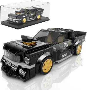Mould King Speed Champion 1965 Car Building Sets with Display Case, 27024 Model Car Kits Super Car Building Blocks, Simulation Cockpit Race Kits for Adults Kids 8 (408 PCS)