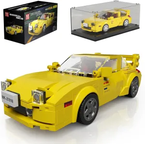 Mould King Speed Champion Car Building Toys with Acrylic Display Case Model Race Car Toy Building Blocks Kit 27016 Collectible Racing Vehicle Set for Kids Age 8  Teens Adults