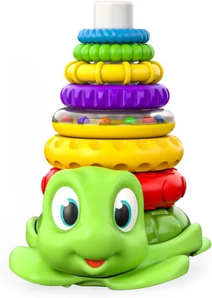 Move2Play, Stacking Toy | Includes 7 Unique Rings | Montessori Development | Baby Gift for 1 Year Old Boys & Girls | Ages 0-6 , 9, 10, 12, 18  Months | Turtle Stacker