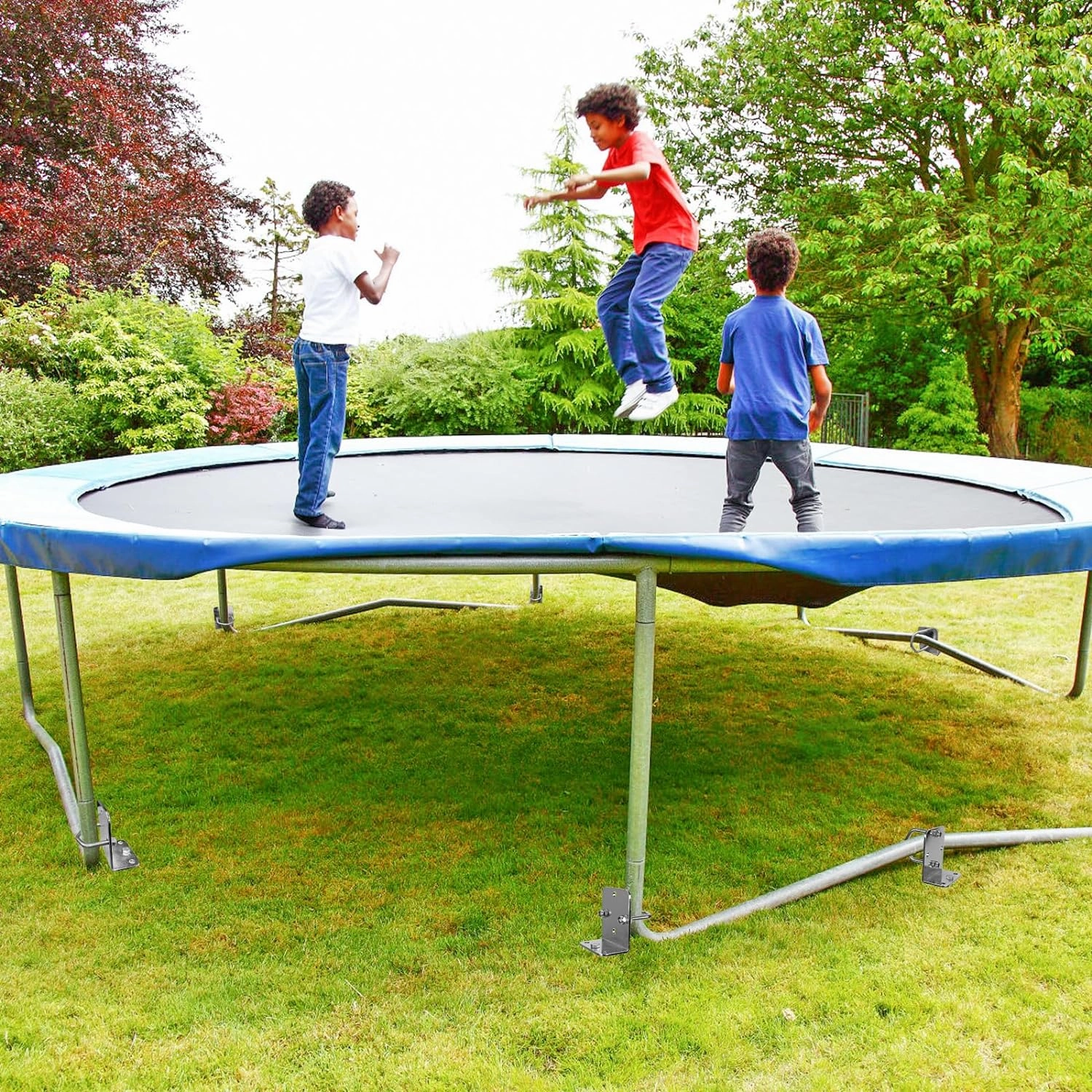 Multi-Purpose Trampoline Stakes Anchors, 3'' Wider Spiral Ground Anchors Screw in, Fully Welded Mobile Home Anchors for Shed, Swing Sets, Carports and More,18''/24''/30'' Set of 2,4,6
