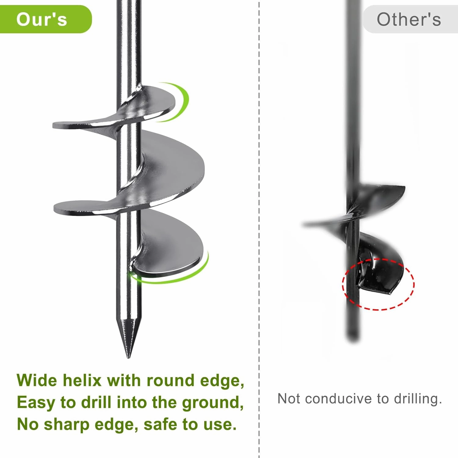 Multi-Purpose Trampoline Stakes Anchors, 3'' Wider Spiral Ground Anchors Screw in, Fully Welded Mobile Home Anchors for Shed, Swing Sets, Carports and More,18''/24''/30'' Set of 2,4,6