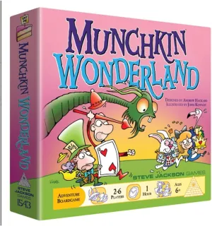 Munchkin Wonderland Board Game | Family Board and Card Game | for Adults and Kids | Fantasy Adventure | Ages 6  | for 2-6 Players | Average Play Time 60 Minutes | from Steve Jackson Games