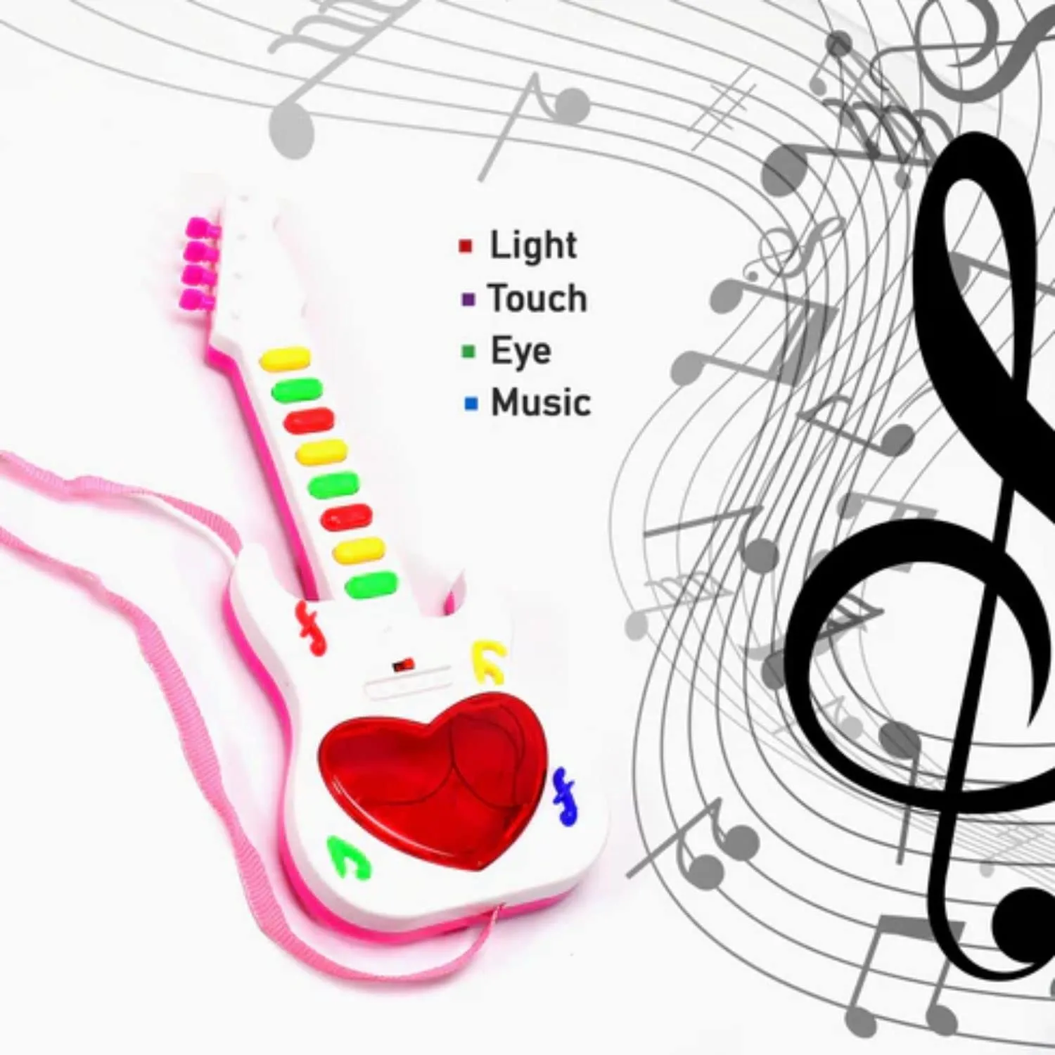 Musical Mini Guitar Toy with 3D Light