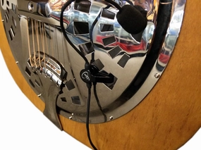 Myers Pickups The Feather Vintage Dobro Square Neck Resonator Guitar Pickup with Flexible Micro-Gooseneck