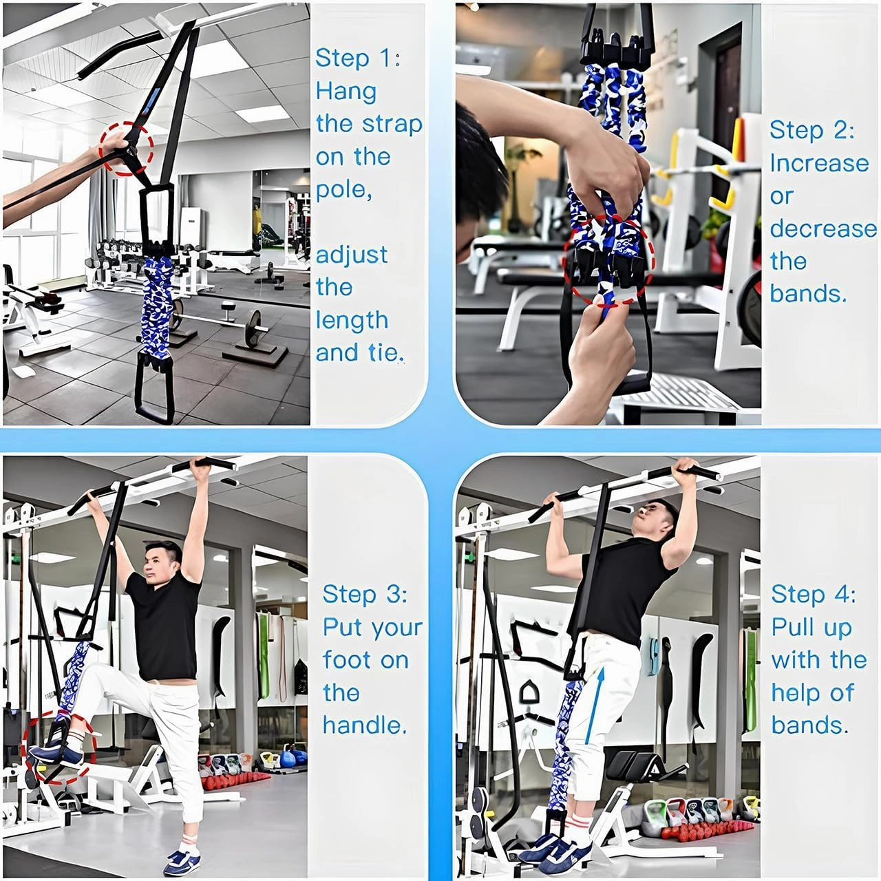 Natural Latex 3-Hole Resistance Stretcher, Chest Expander & Pedal Puller Bands, Full-Body Fitness Training Equipment for Women/Men, High Elasticity & Tear Resistant