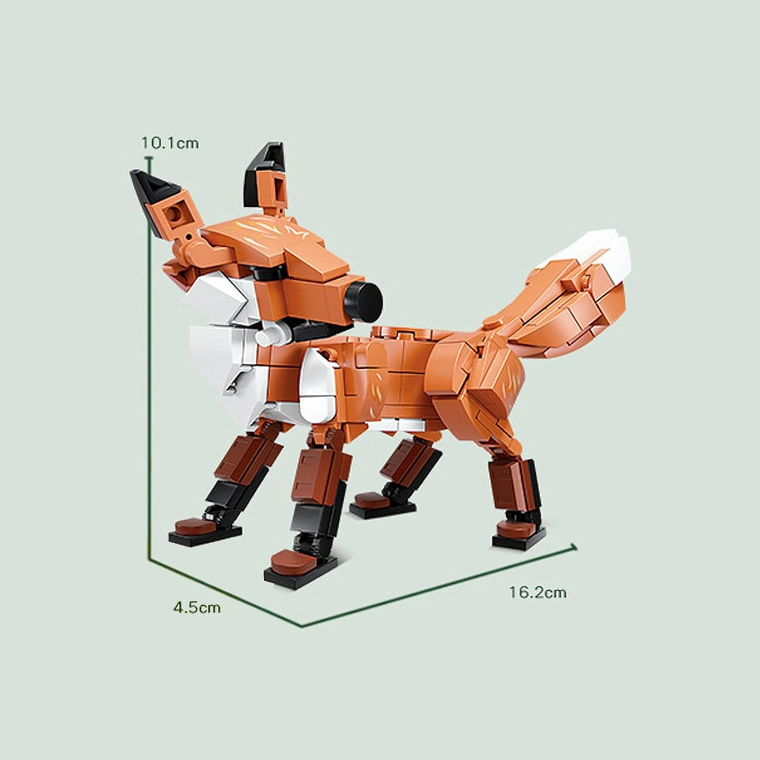 Natural Wild Safari Forest Animal Building Block Set, Giraffe, Fox, Lion, Parrot, Start a Wild Adventure. DIY Building Toy Ideas for Outdoor Games. Gift for 6 Year Old Kids. (All Animals-A)