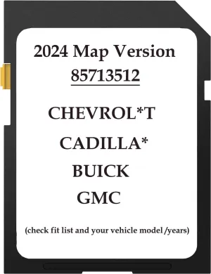 Navigation SD Card 85713512 Fits for GM, Chevry, Cadilla, Buic - Version Info 3 Map Update, 2024 USA/Canada Maps