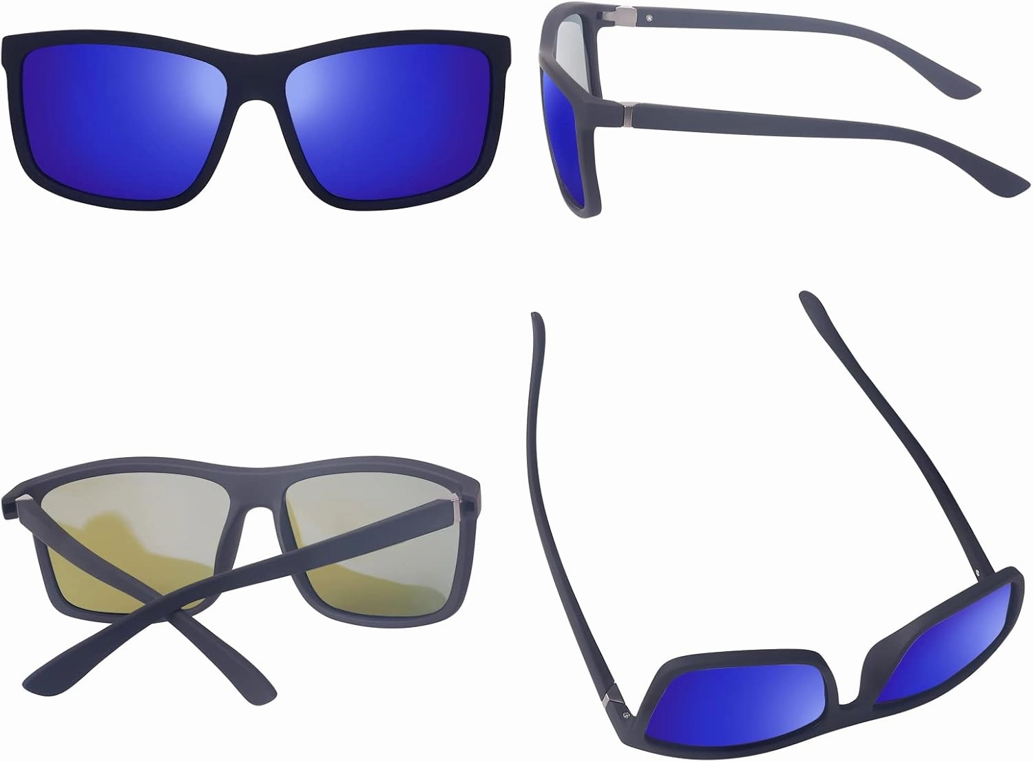 NIEEPA Men's Sports Polarized Sunglasses Square Frame Glasses NP1007
