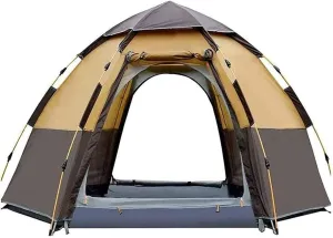 NIEH Outdoor Camping Tent 4-5 Person Portable Tent Automatic Tent Waterproof Windproof for Camping Hiking Mountaineering Fishing