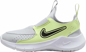 Nike Flex Runner 3 Little Kids' Shoes (FN1449-004, Pure Platinum/Barely Volt/Black) Size 10.5