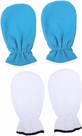 NOLITOY Scrub Gloves Exfoliating Pads Paraffin Wax Mitts Washable Spa Gloves Hand Foot Care