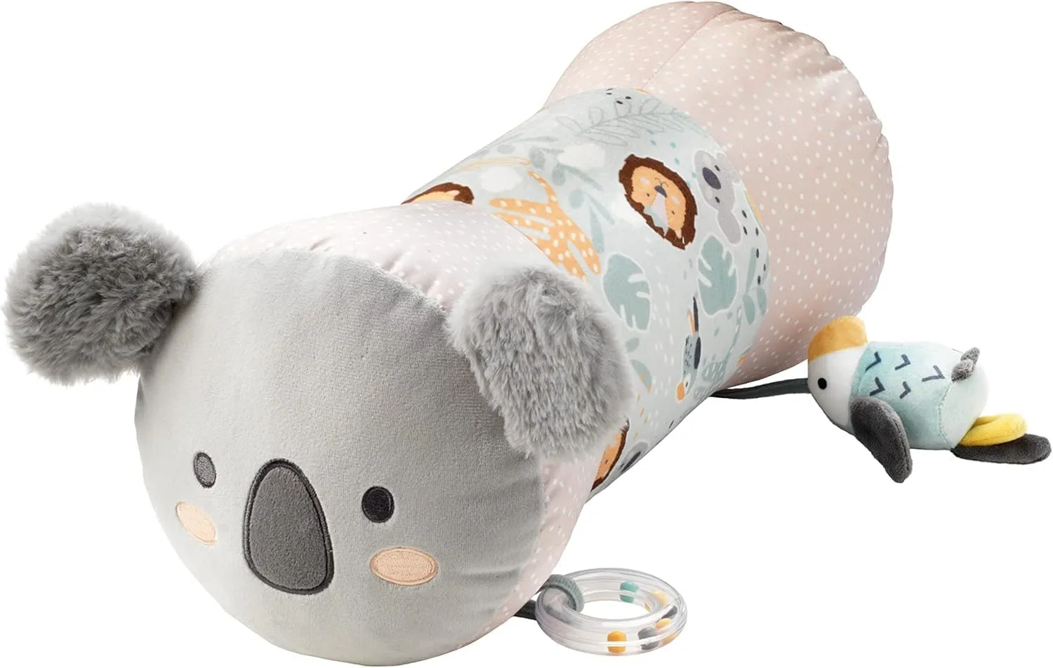 Nuby Animal Adventures Tummy Time Pillow - Infant Sensory Toy with Baby-Safe Mirror - Koala