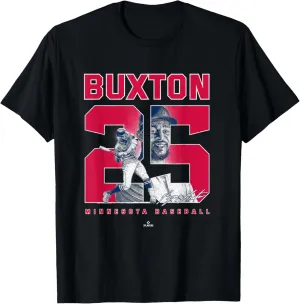 Number and Portrait Byron Buxton Minnesota MLBPA T-Shirt