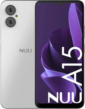 NUU A15 Cell Phone 4GB   128GB, Compatible with Mint, Metro, T-Mobile, Qlink and More, Perfect for Teenagers, Dual SIM 4G, Octa-Core Helio G36 2.2GHz 6.5" HD , Android 13, White, US Warranty