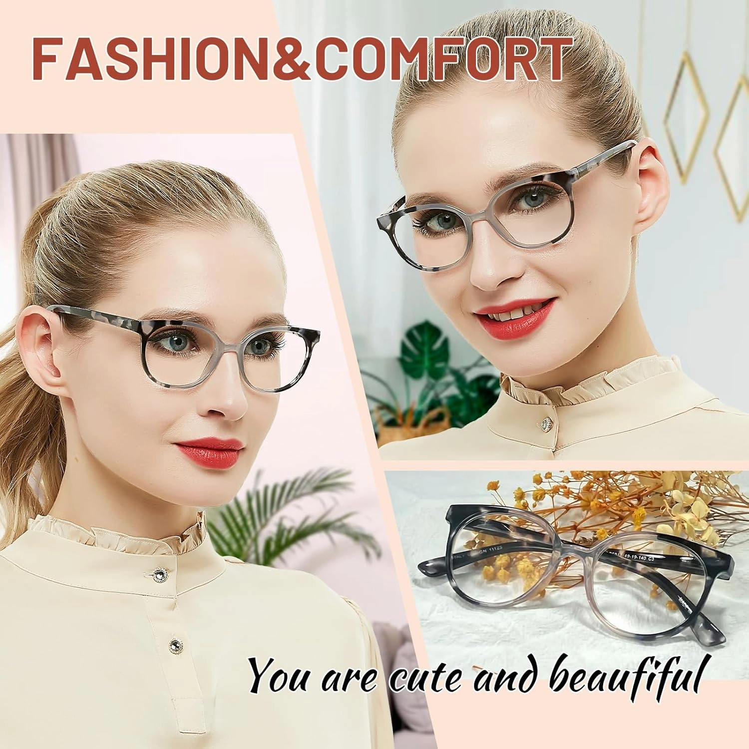 OCCI CHIARI Reading Glasses for Petite Women Comfort Stylish Readers