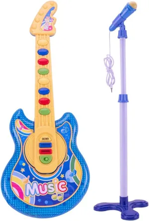 Ochine Kids Karaoke Guitar Musical Set - Electric Guitar With Microphone, Amplifier, and Musical Instruments Toy for Boys and Girls