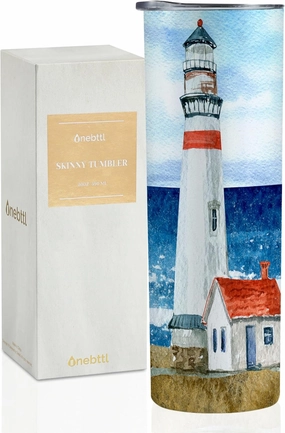 Onebttl Lighthouse Gifts for Lovers on National Lighthouse Day, Birthday and Christmas - 20 oz Insulated Stainless Steel Tumbler Ship