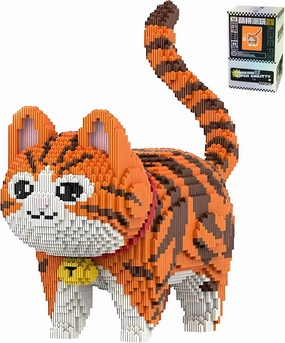 Orange Cat Micro Building Blocks Set Laegr Animal Model Kits Toys Gift for Adult and Kids 6665 Pieces