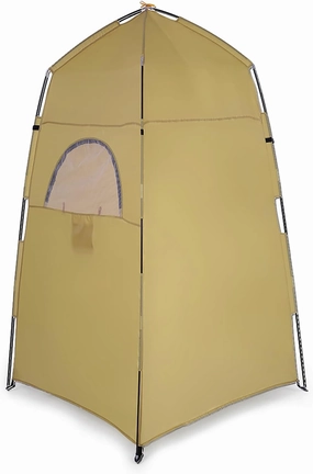 Outdoor Camping Tent Portable Shelter Tent for Camping, Beach, Changing Room with Toilet and Shower, Bath (Khaki)