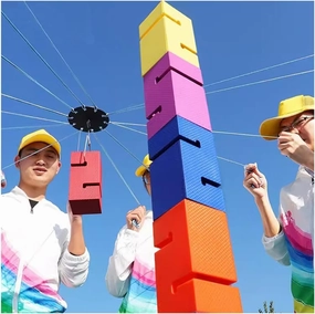 Outdoor Team Building Games for Work, Adults Outdoor Activities Team Tower Games Games, Field Day Fun Competition Game