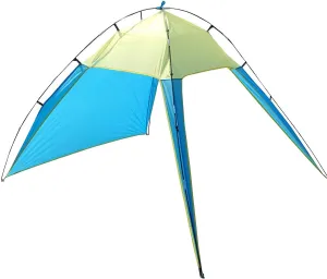 Outdoors Canopy Beach Shelter - Strong Beach Canopy Tent Sun Shade, Better Ventilation Stakes Sun Shelter | Sturdy Canopy Sun Shelter, UV Proof Beach Tent Beach Canopy for Fishing Camping Travel