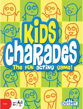 Outset Media: Kids Charades (New Box Size) - 300 Charades, Act-It-Out Family Game, Builds Imagination & Creativity, Fun Party Game, Ages 6 , 2 Teams