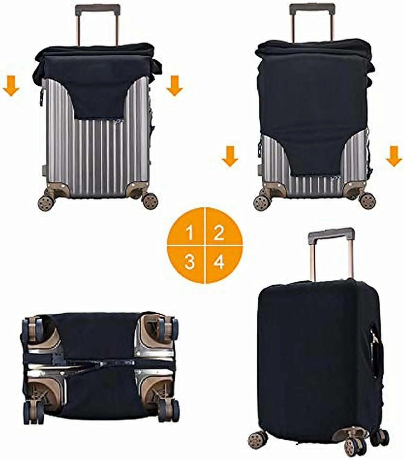 Paris Street Eiffel Tower Pink Floral Travel Luggage Cover Suitcase Protector Fits 18-22 Inch Luggage,Anti Scratch Dirt Covers
