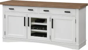 Parker House Americana Modern 63" Traditional Wood TV Console in White
