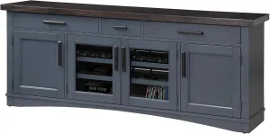 Parker House Americana Modern 76" Traditional Wood TV Console in Denim