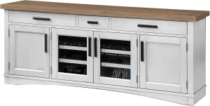 Parker House Americana Modern 76" Traditional Wood TV Console in White