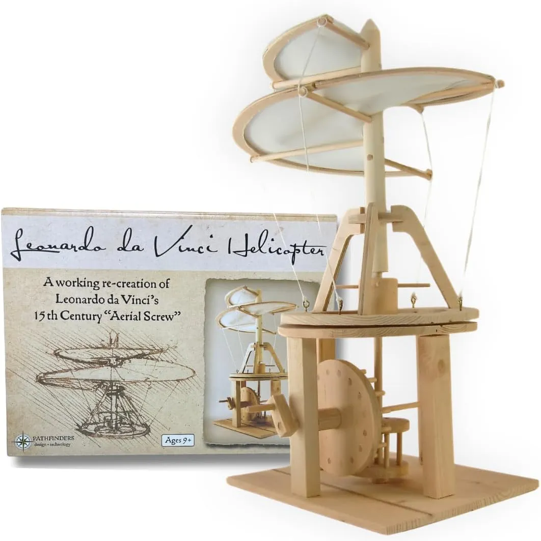 Pathfinders STEM Kit – Leonardo da Vinci Helicopter Model kit Science Kits for Kids Age 12-14 | stem Kits for Kids Age 12-14 Physics Toys | Engineering | Learning Resources