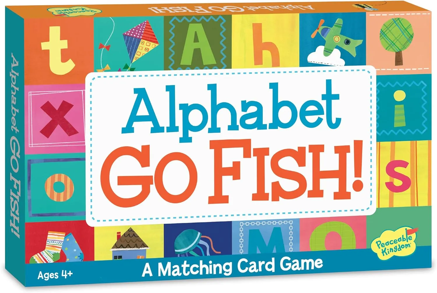 Peaceable Kingdom Alphabet Go Fish Letter Matching Card Game with 52 Oversized Cards Card Games for Kids Ages 4  2 to 6 Players
