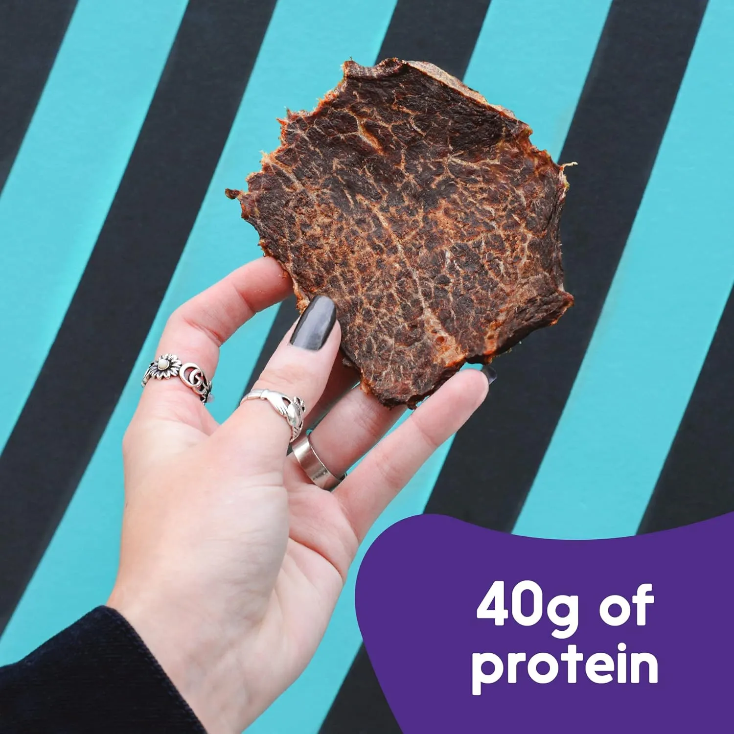 People's Choice Beef Jerky - Jerky Crisps - Naked - Three Ingredients - Beef, Water, Sea Salt - Sugar Free, Zero Carb, Gluten Free, Keto Friendly, Carnivore Diet, 40g Protein per Package - Thin, Crispy, Crunchy - 1.8 OZ (4 Pack)